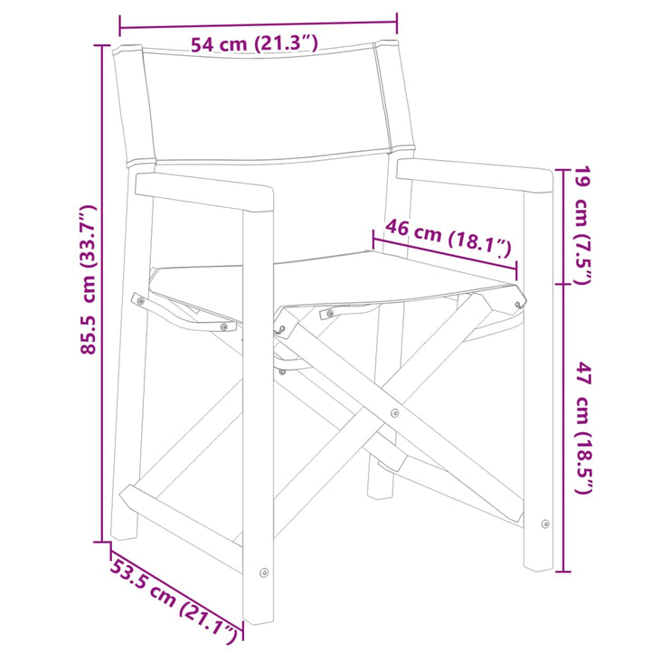 Tuinstoelen 4 st inklapbaar stof donkergrijs