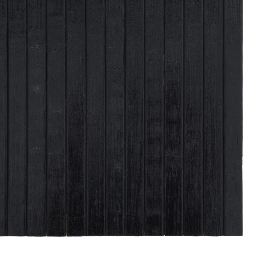 Vloerkleed rechthoekig 60x100 cm bamboe zwart