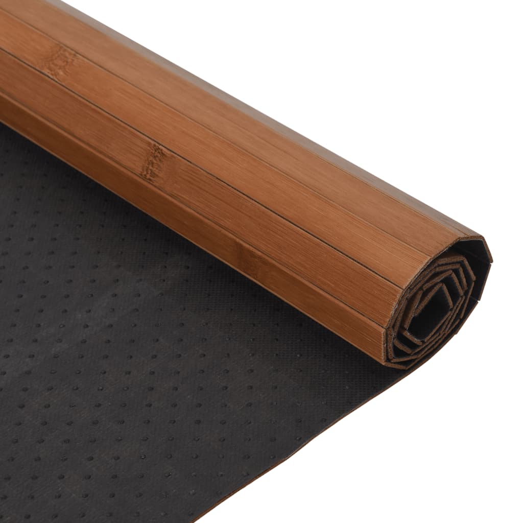Vloerkleed rechthoekig 60x100 cm bamboe bruin