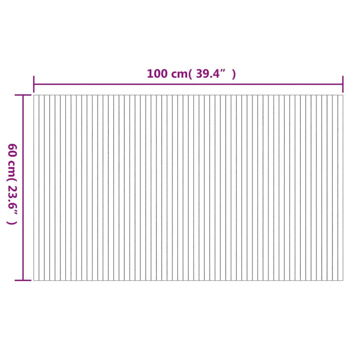 Vloer rechthoekkleedig 60x100 cm bamboe lichtnaturel