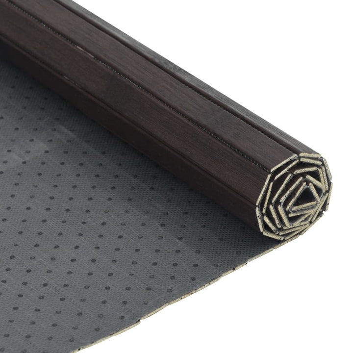Vloerkleed rechthoekig 60x300 cm bamboe donkerbruin