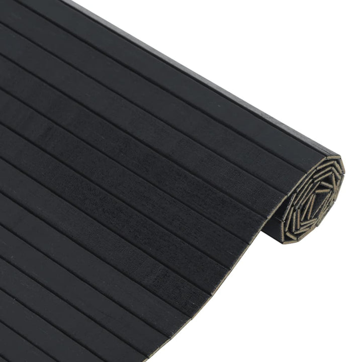 Vloerkleed rechthoekig 60x400 cm bamboe zwart
