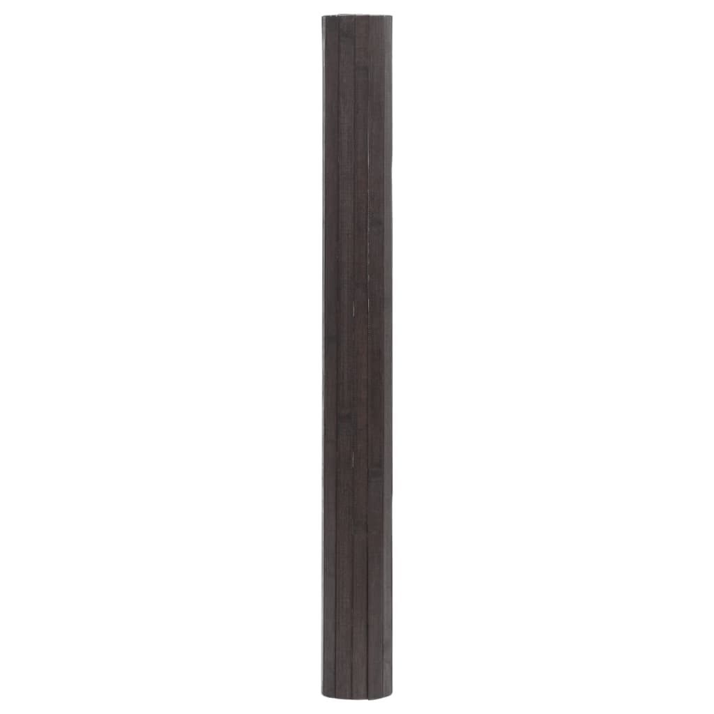 Vloerkleed rechthoekig 60x400 cm bamboe donkerbruin