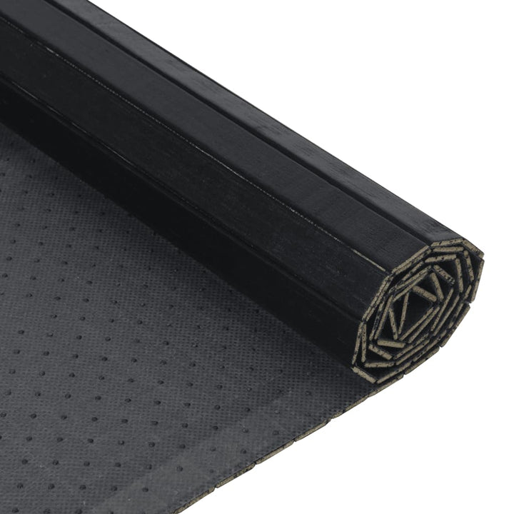 Vloerkleed rechthoekig 60x500 cm bamboe zwart