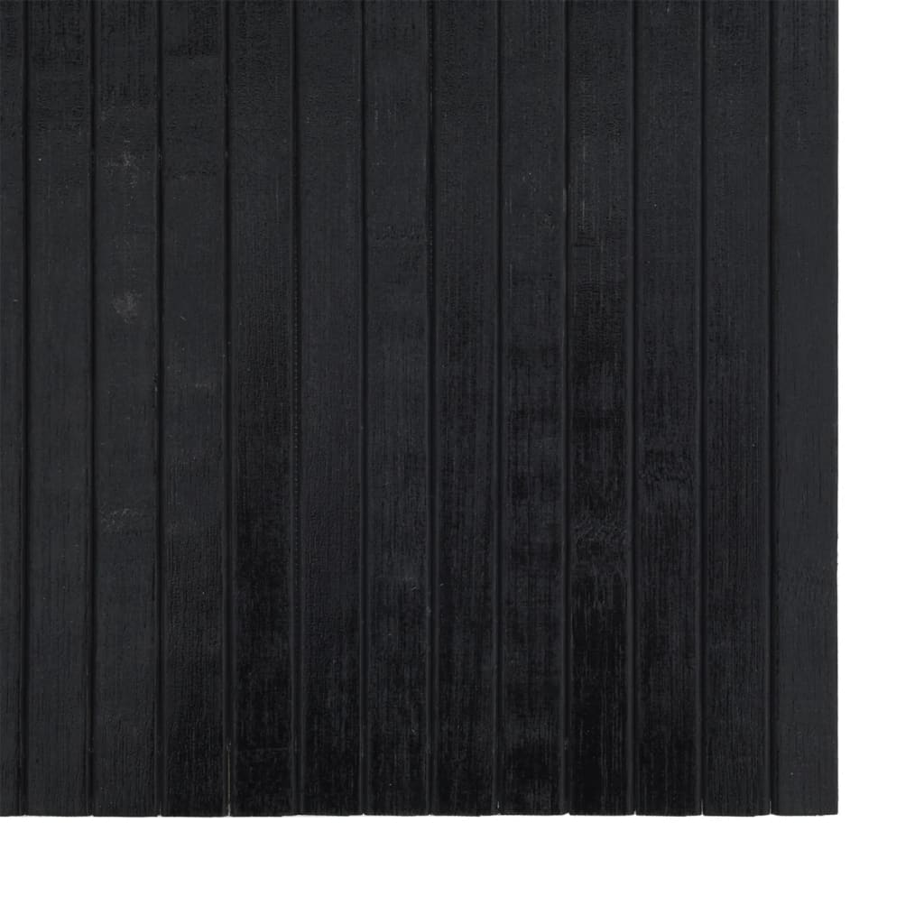 Vloerkleed rechthoekig 70x100 cm bamboe zwart