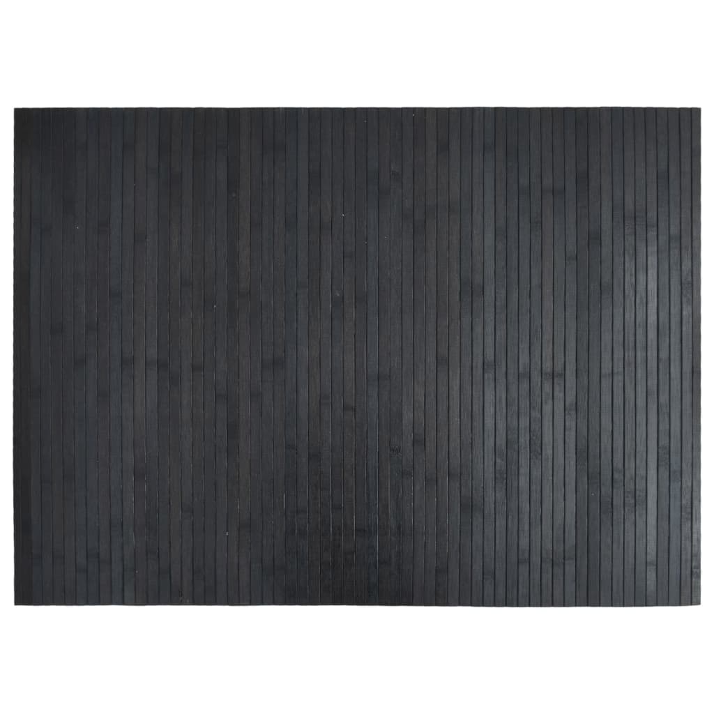 Vloerkleed rechthoekig 70x100 cm bamboe grijs