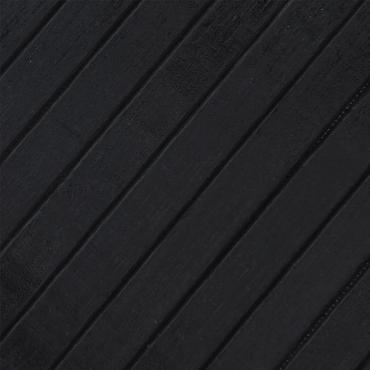 Vloerkleed rechthoekig 70x200 cm bamboe zwart