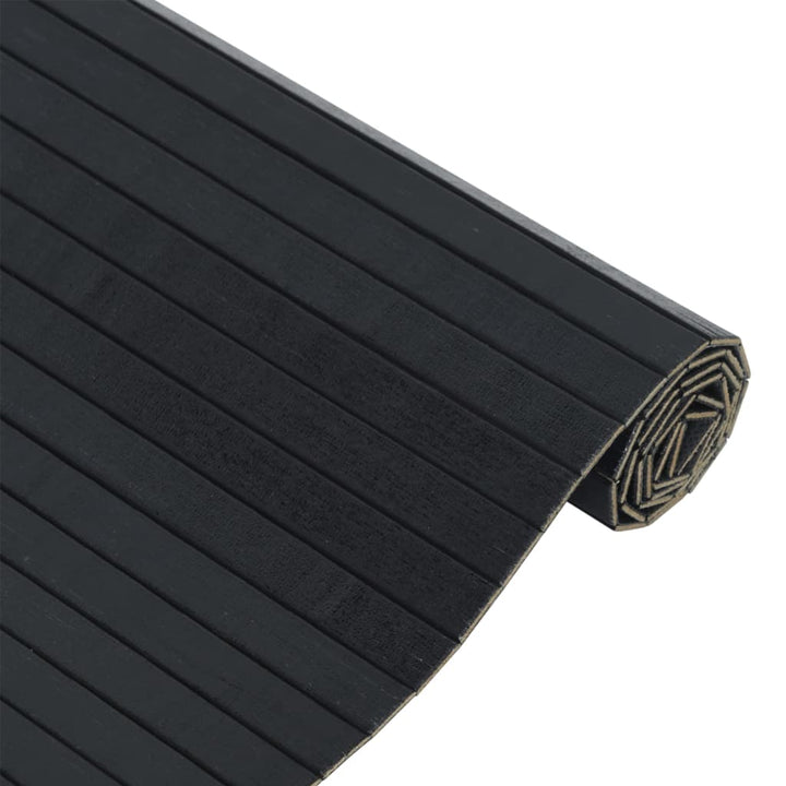 Vloerkleed rechthoekig 70x300 cm bamboe zwart