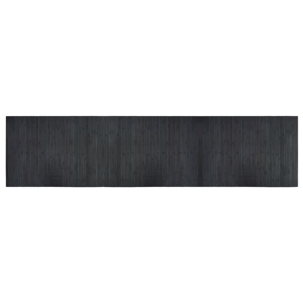 Vloerkleed rechthoekig 70x300 cm bamboe grijs