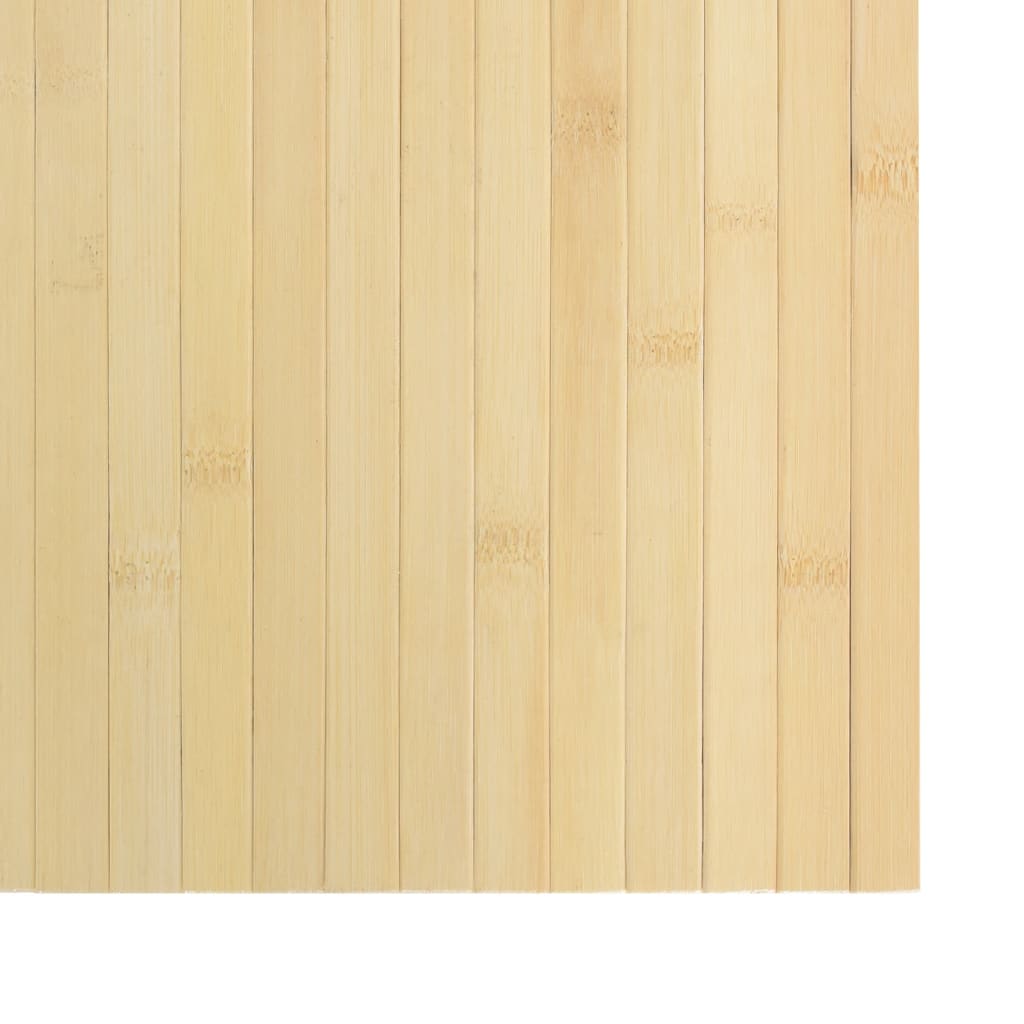 Vloerkleed rechthoekig 70x400 cm bamboe lichtnaturel