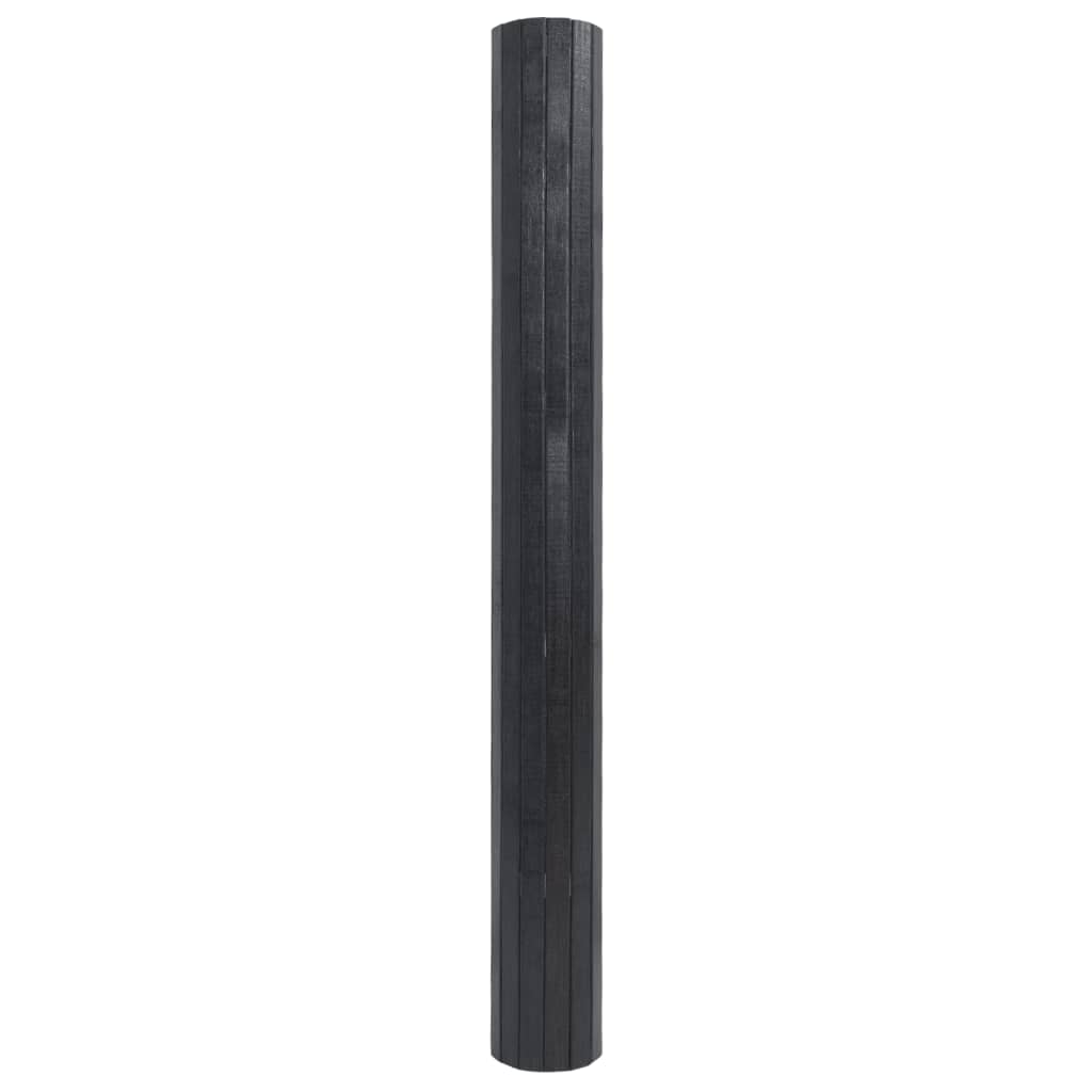 Vloerkleed rechthoekig 70x400 cm bamboe grijs