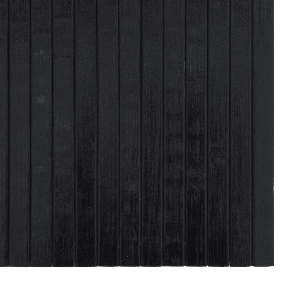 Vloerkleed rechthoekig 70x500 cm bamboe zwart