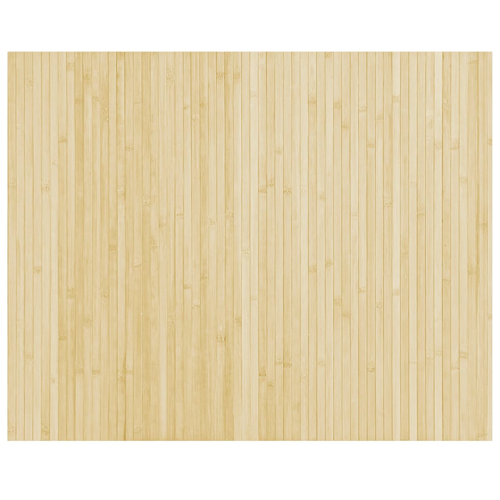 Vloerkleed rechthoekig 80x100 cm bamboe lichtnaturel
