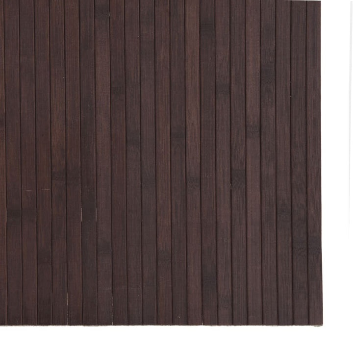 Vloerkleed rechthoekig 80x200 cm bamboe donkerbruin
