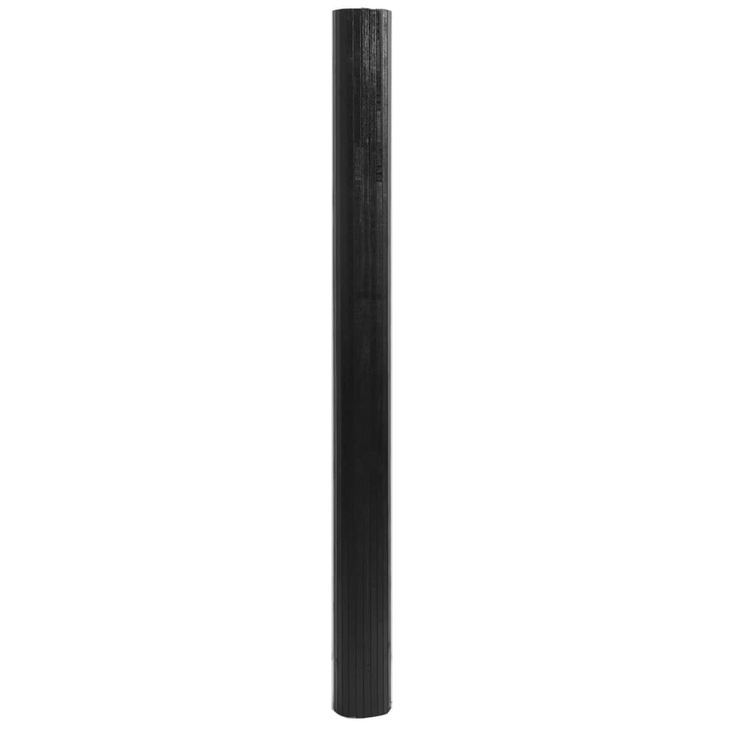 Vloerkleed rechthoekig 80x400 cm bamboe zwart