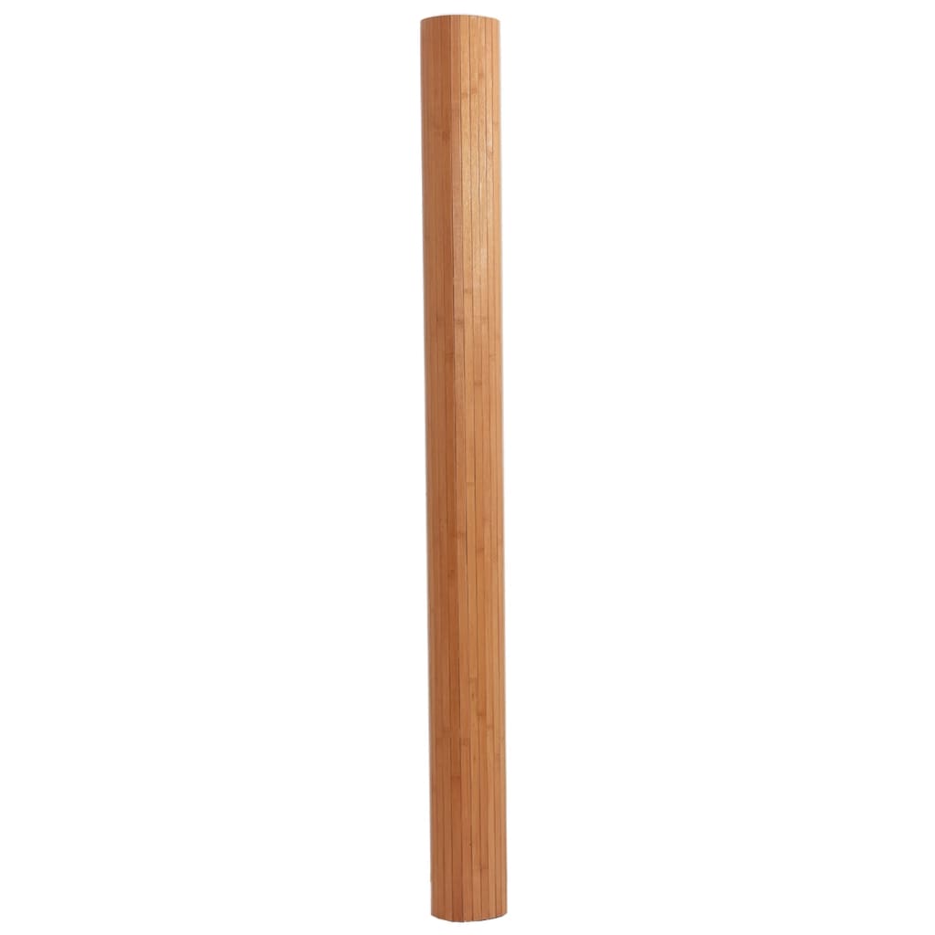 Vloerkleed rechthoekig 80x400 cm bamboe naturel