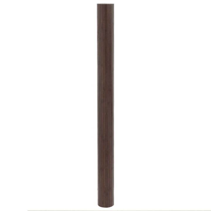 Vloerkleed rechthoekig 80x400 cm bamboe donkerbruin