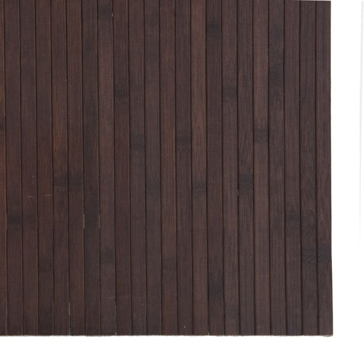 Vloerkleed rechthoekig 80x400 cm bamboe donkerbruin