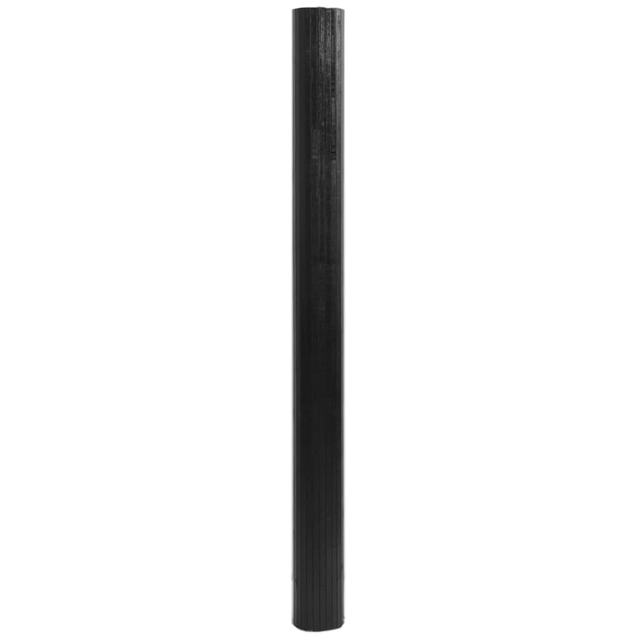 Vloerkleed rechthoekig 80x500 cm bamboe zwart