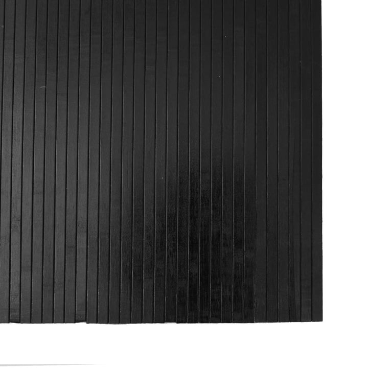 Vloerkleed rechthoekig 80x500 cm bamboe zwart