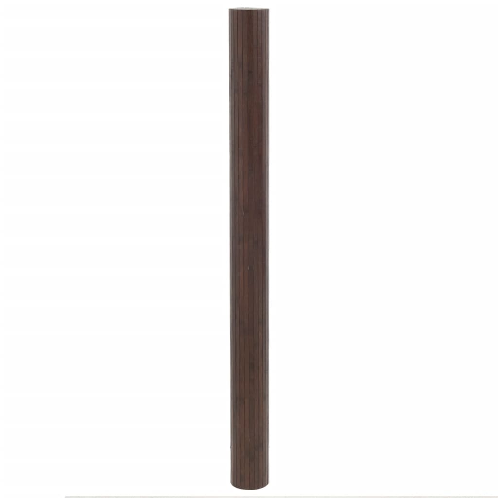 Vloerkleed rechthoekig 80x500 cm bamboe donkerbruin