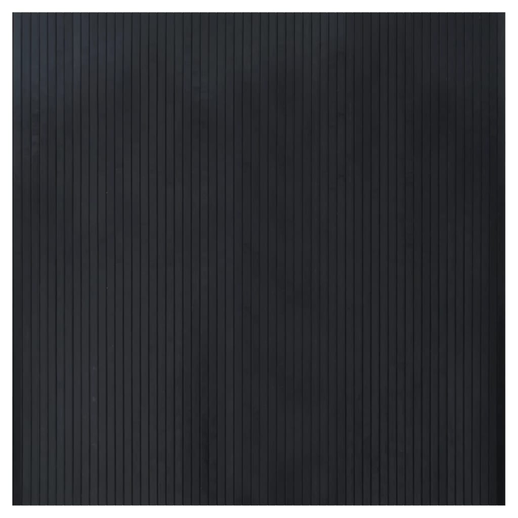 Vloerkleed rechthoekig 100x100 cm bamboe zwart