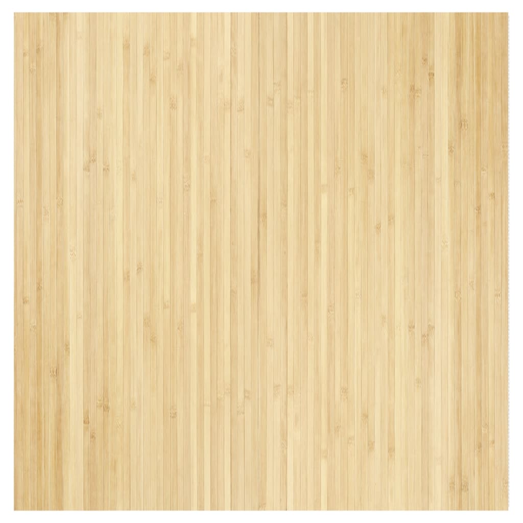 Vloerkleed rechthoekig 100x100 cm bamboe lichtnaturel