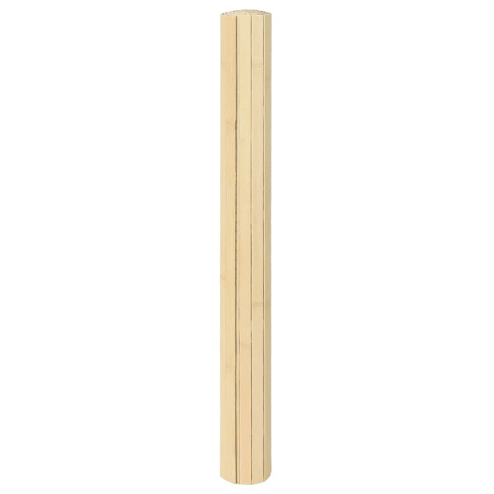 Vloerkleed rechthoekig 100x100 cm bamboe lichtnaturel