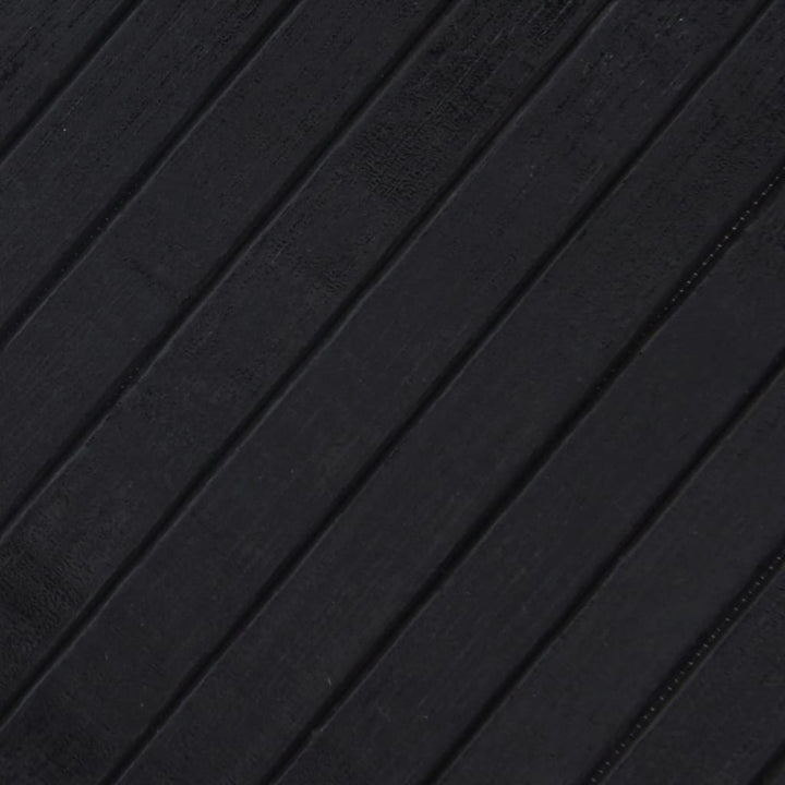 Vloerkleed rechthoekig 100x200 cm bamboe zwart
