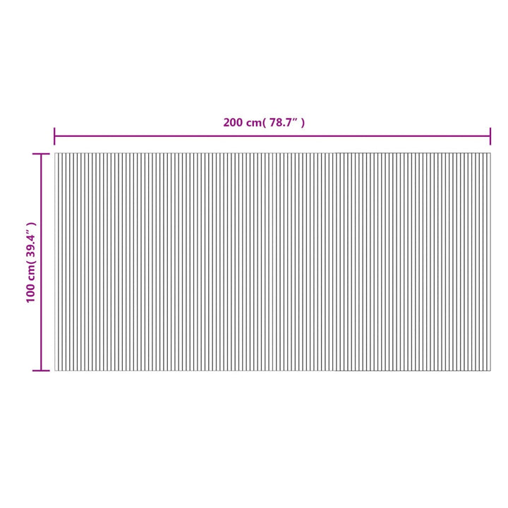 Vloerkleed rechthoekig 100x200 cm bamboe naturel