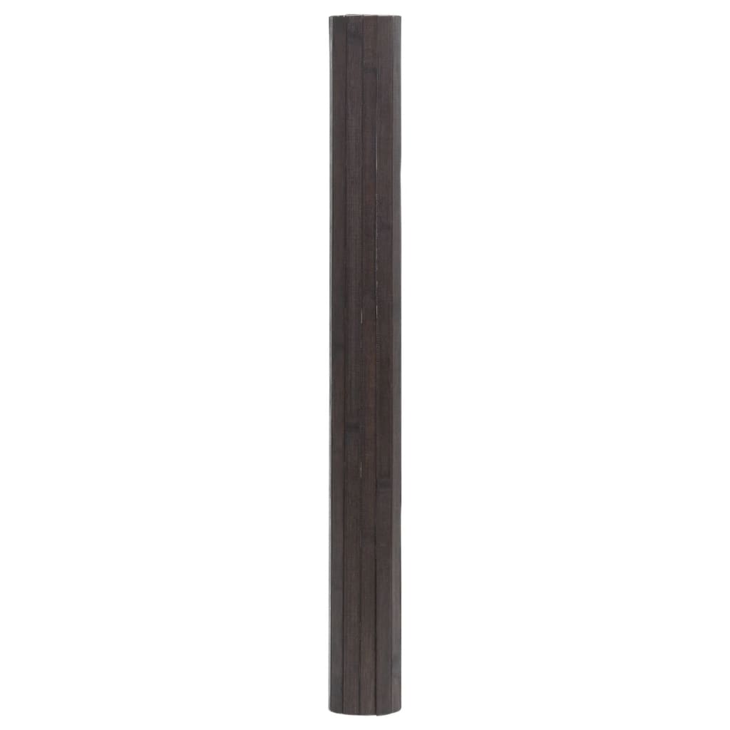 Vloerkleed rechthoekig 100x200 cm bamboe donkerbruin