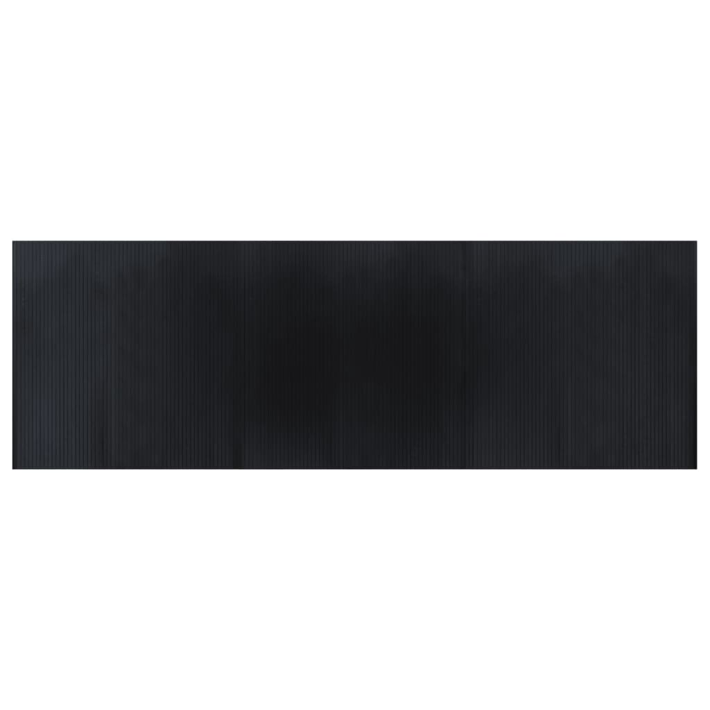 Vloerkleed rechthoekig 100x300 cm bamboe zwart