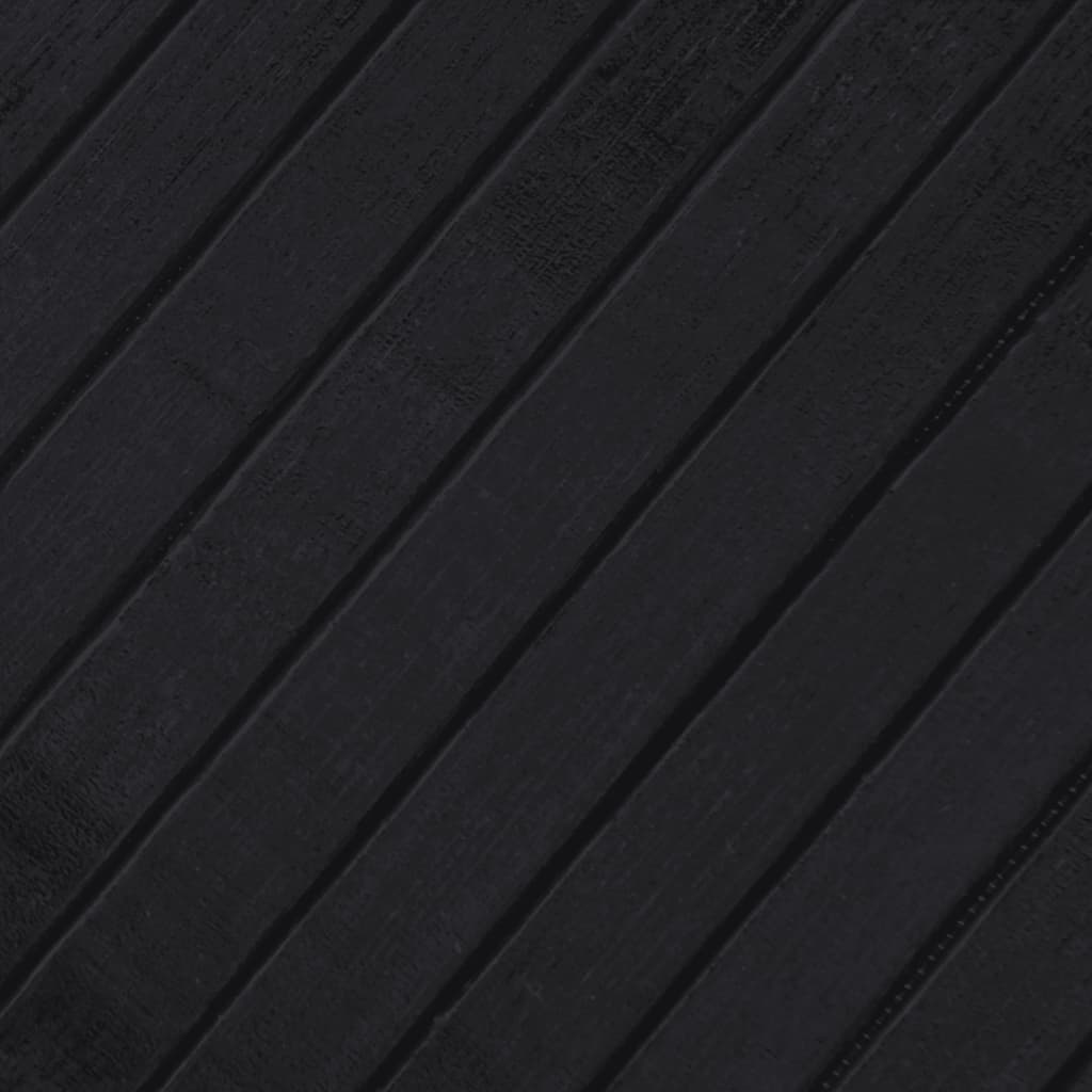 Vloerkleed rechthoekig 100x300 cm bamboe zwart