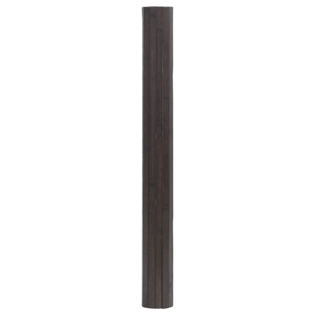 Vloerkleed rechthoekig 100x400 cm bamboe donkerbruin