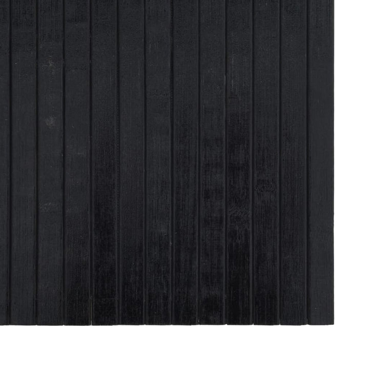 Vloerkleed rechthoekig 100x500 cm bamboe zwart