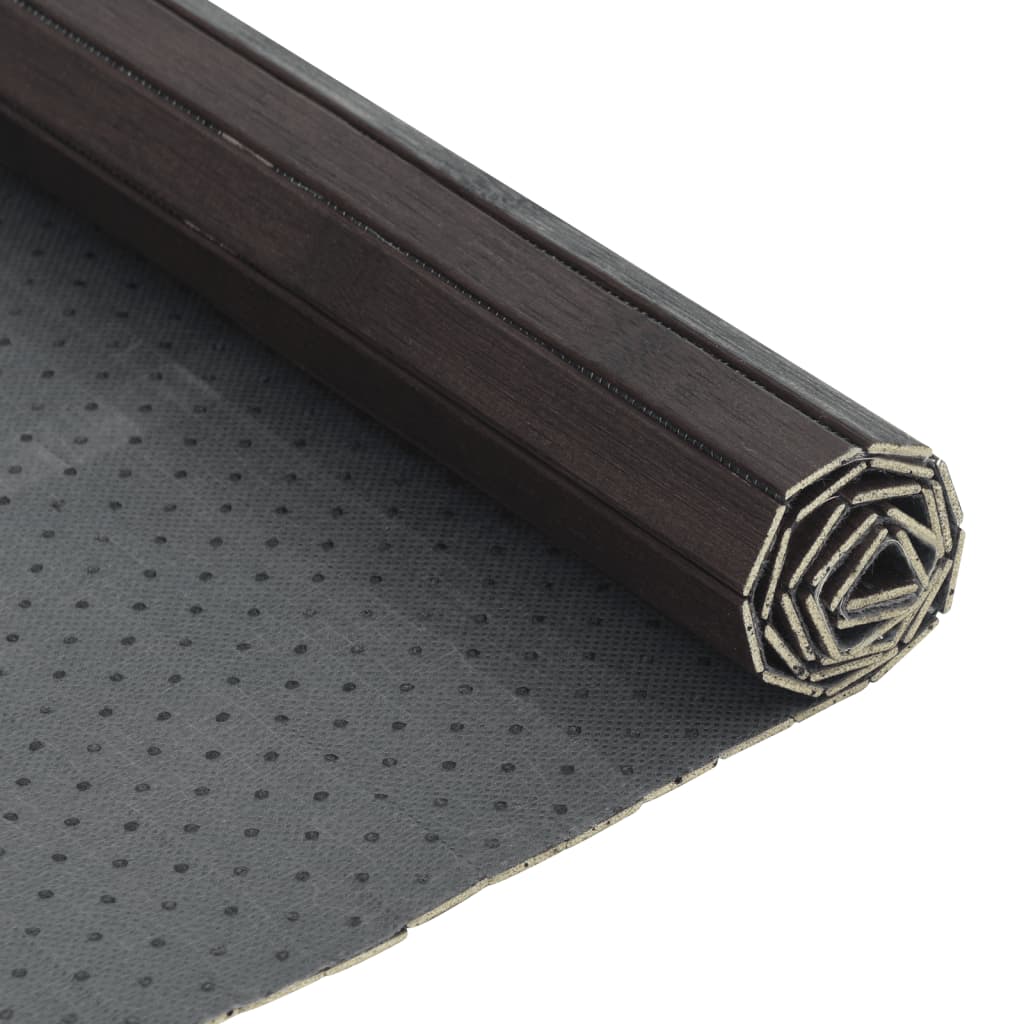 Vloerkleed rechthoekig 100x500 cm bamboe donkerbruin