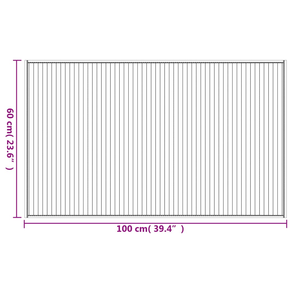 Vloerkleed rechthoekig 60x100 cm bamboe donkerbruin