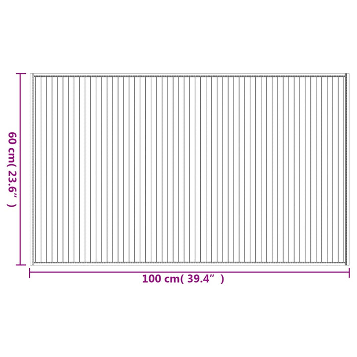 Vloerkleed rechthoekig 60x100 cm bamboe donkerbruin