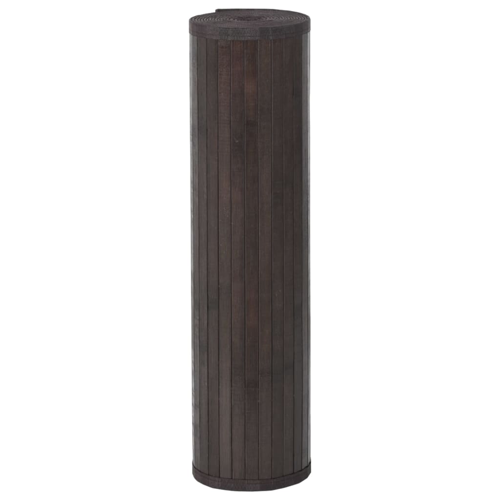 Vloerkleed rechthoekig 60x500 cm bamboe donkerbruin