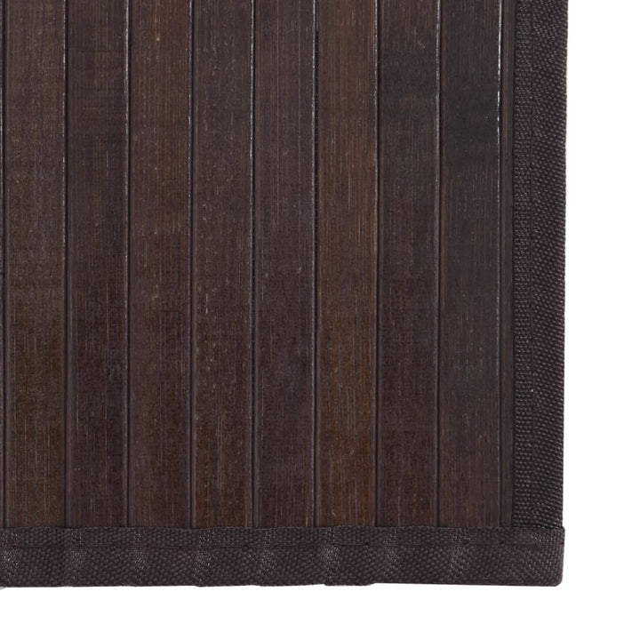 Vloerkleed rechthoekig 60x500 cm bamboe donkerbruin