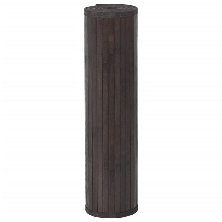 Vloerkleed rechthoekig 60x1000 cm bamboe donkerbruin