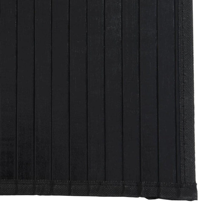Vloerkleed rechthoekig 70x100 cm bamboe zwart