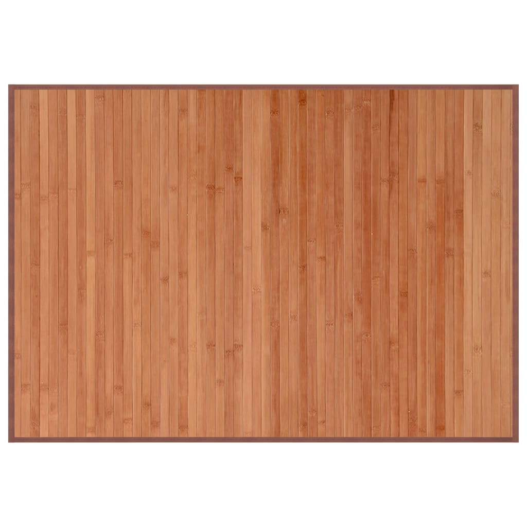 Vloerkleed rechthoekig 70x100 cm bamboe bruin