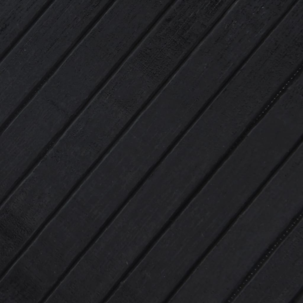 Vloerkleed rechthoekig 70x200 cm bamboe zwart