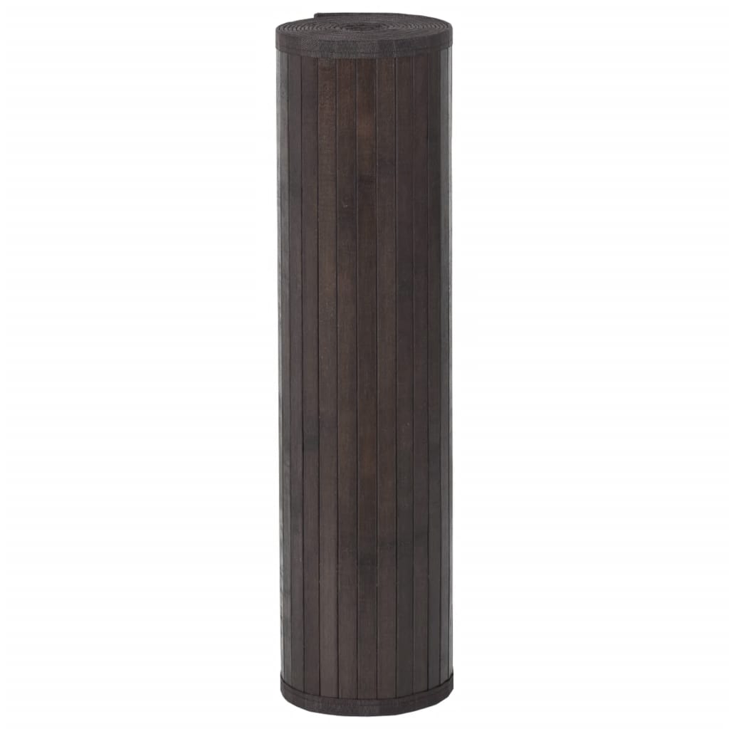Vloerkleed rechthoekig 70x300 cm bamboe donkerbruin