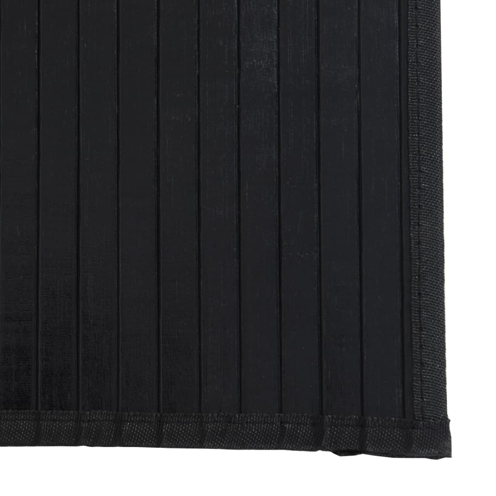Vloerkleed rechthoekig 70x400 cm bamboe zwart
