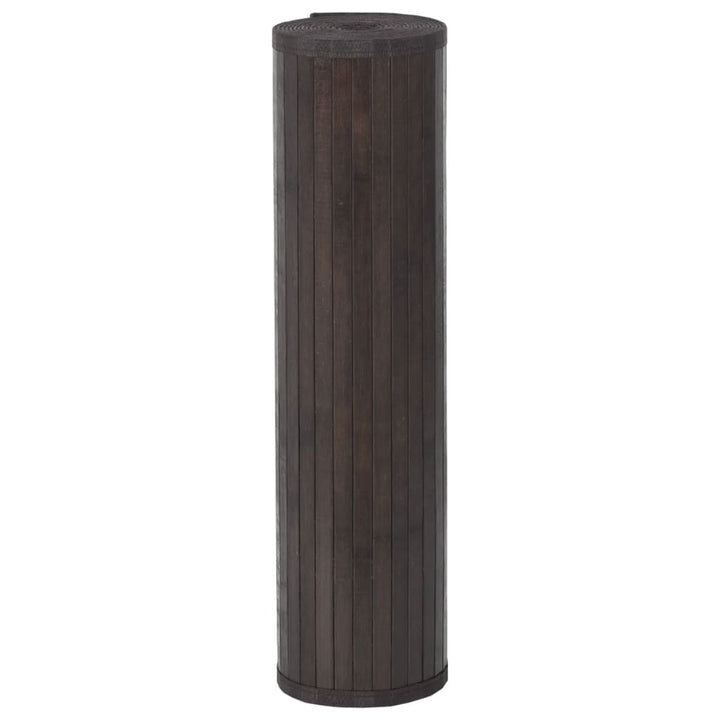 Vloerkleed rechthoekig 70x400 cm bamboe donkerbruin