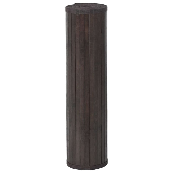 Vloerkleed rechthoekig 70x1000 cm bamboe donkerbruin