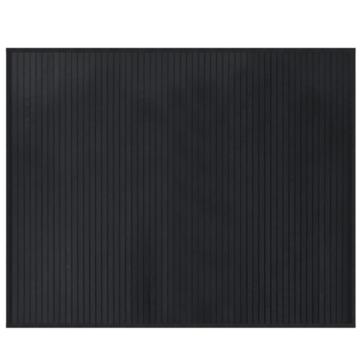 Vloerkleed rechthoekig 80x100 cm bamboe zwart