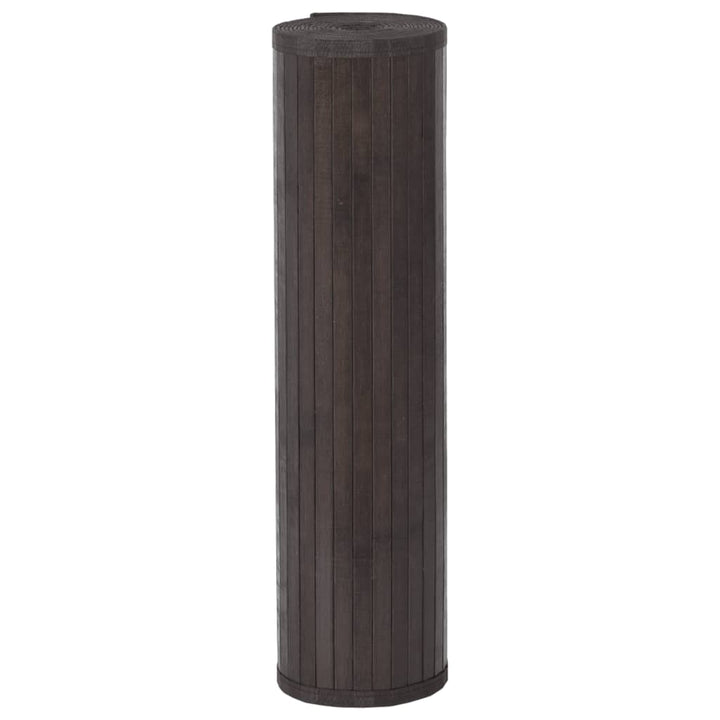Vloerkleed rechthoekig 80x100 cm bamboe donkerbruin